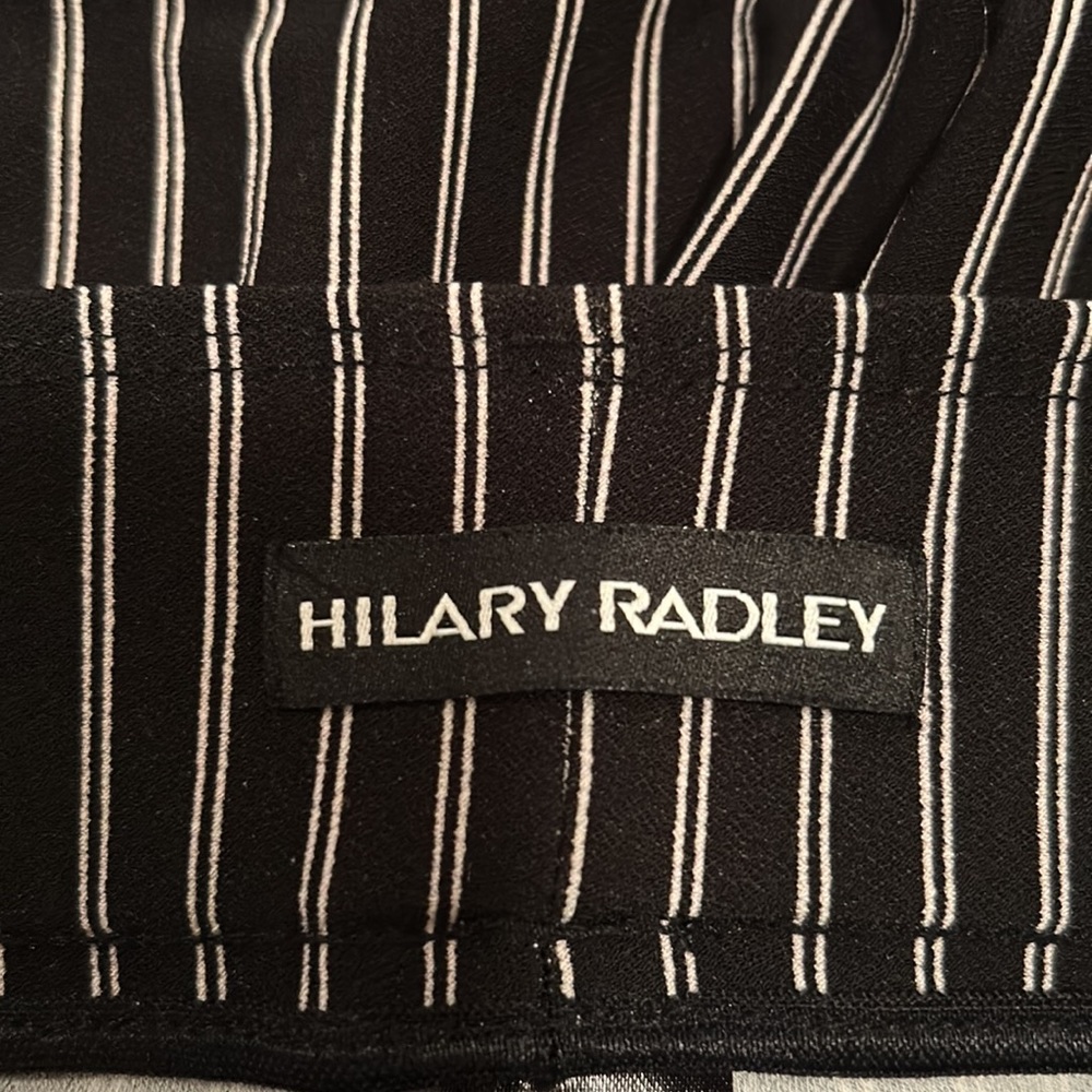 Hilary Ridley Women’s Dress Pants White Stripe on Black Size S/CH - Picture 5 of 6